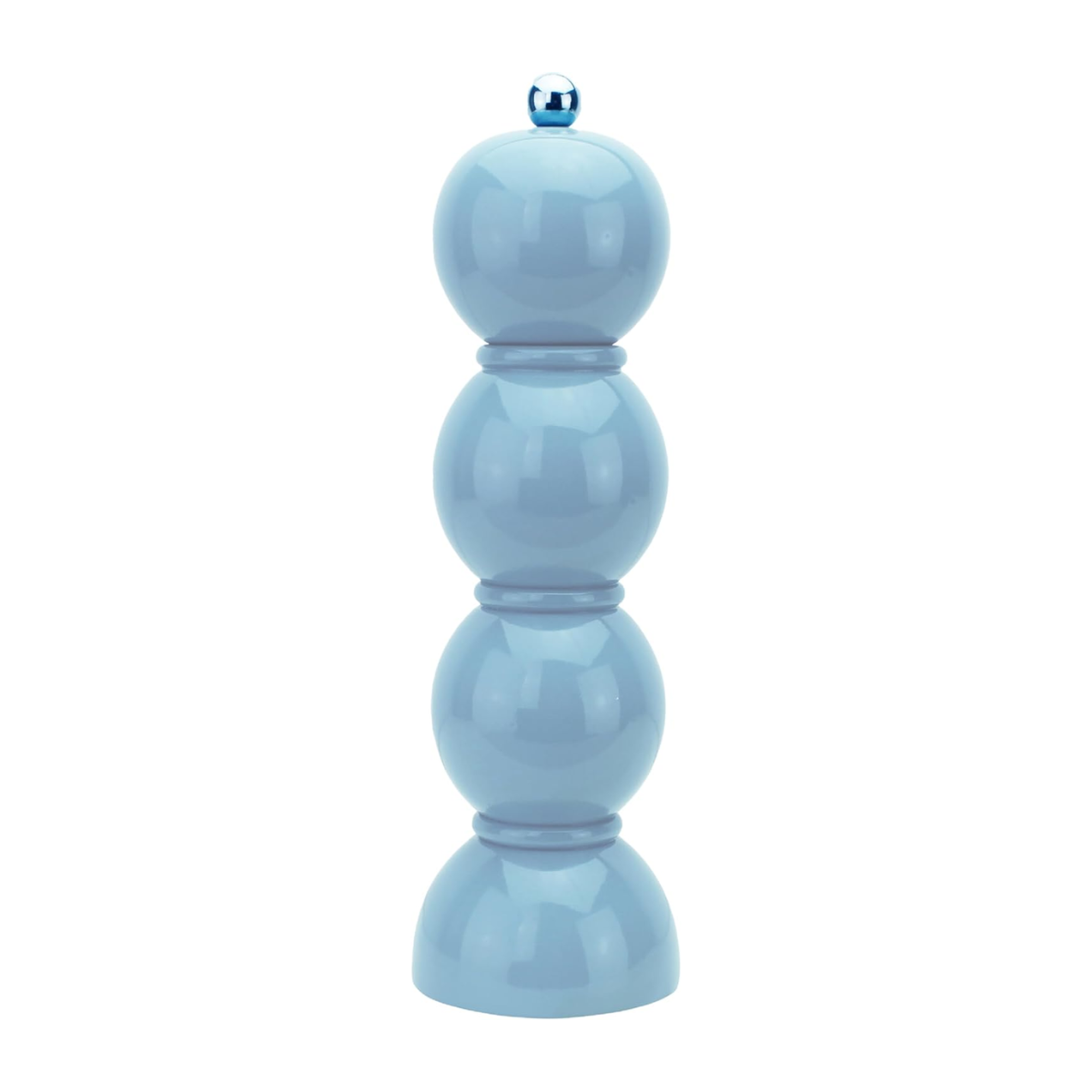 a blue bobbin salt and pepper grinder