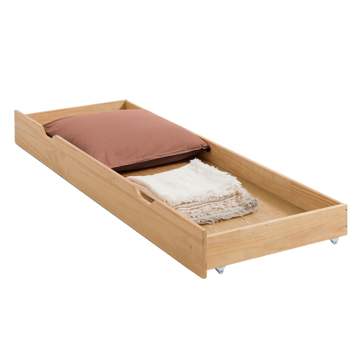wooden under drawer bed storage drawer