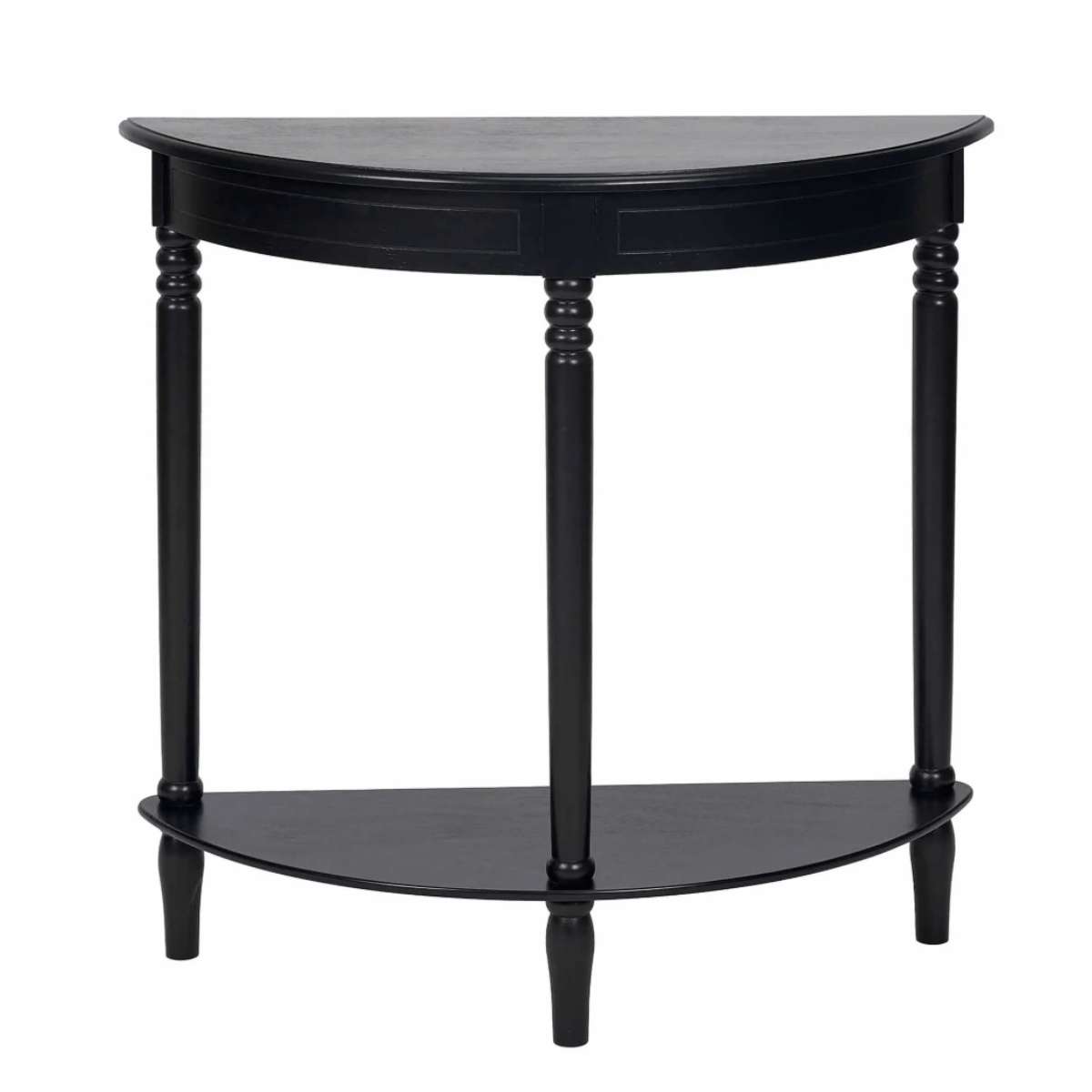 black half moon console table