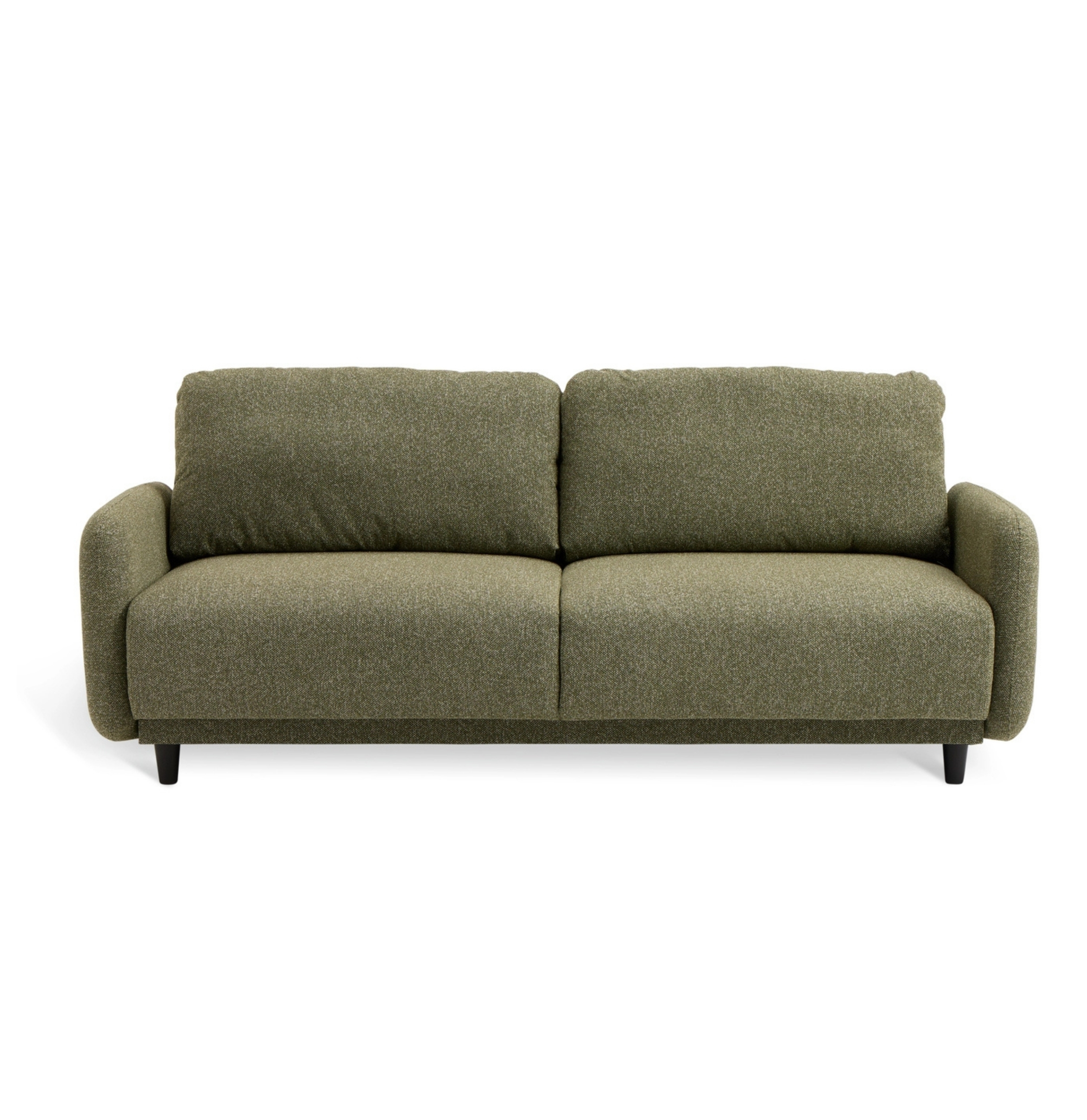 Habitat Eric Fabric 3 Seater Sofa Bed pictured in green on a white background