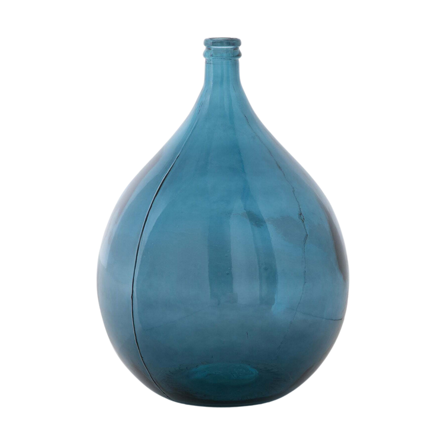 large blue glass vase