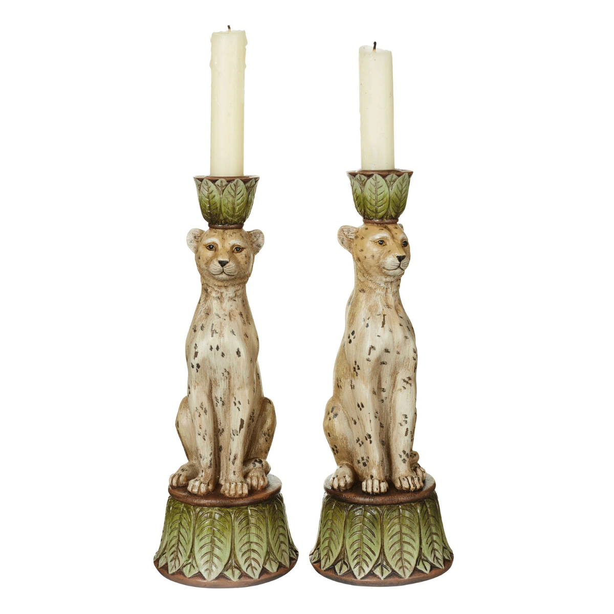 LEOPARD candle stick holders